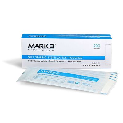 Self Sealing Sterilization Pouches 200/bx All Sizes - MARK3 