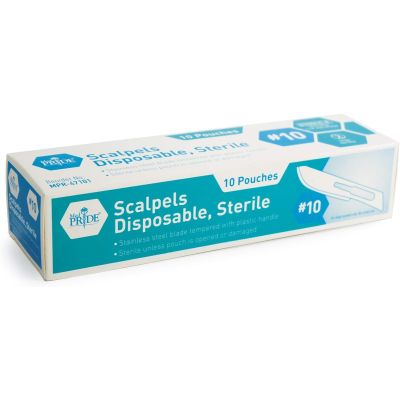 Disposable Scalpels, Stainless, Sterile , 10/bx - MedPride