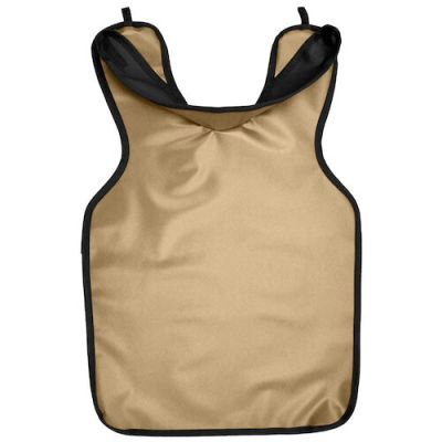 Cling Shield Adult Aprons Protectall Apron w/ Collar, 22 1/4" x 24 1/4", Beige, 24BEIGE