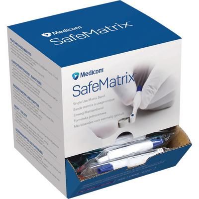 SafeMatrix Bands Wide, 6mm, 50/Box, Blue - Medicom