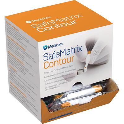 SafeMatrix Bands Contour Wide, 6mm, 50/Box, Orange - Medicom
