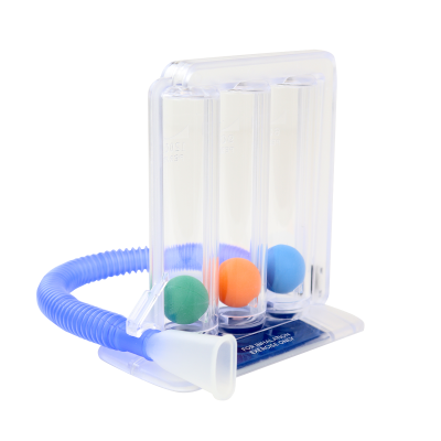 Volumetric Incentive Spirometer Tri-Flow Chamber, Breath & Lung Exercise - Dynarex