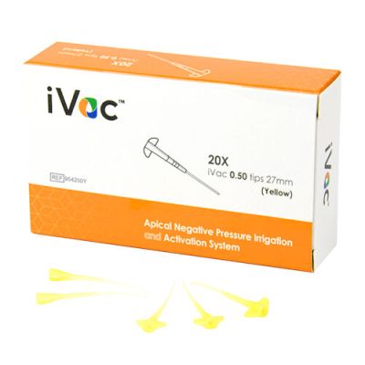 iVac™ Tips 0.50, 27mm, yellow, 20/pk - Pac-Dent