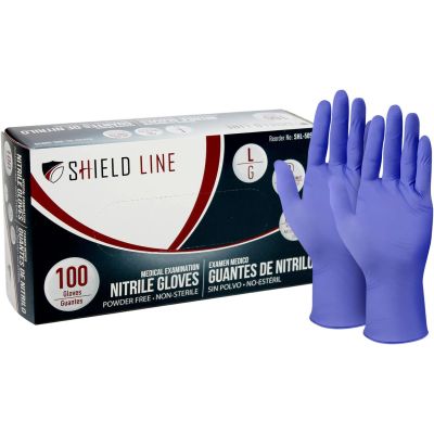 Shield Line Nitrile Exam Gloves – MedPride