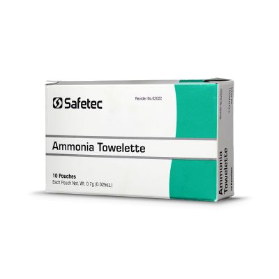 Ammonia Inhalant Towelettes 10/bx - Safetec 