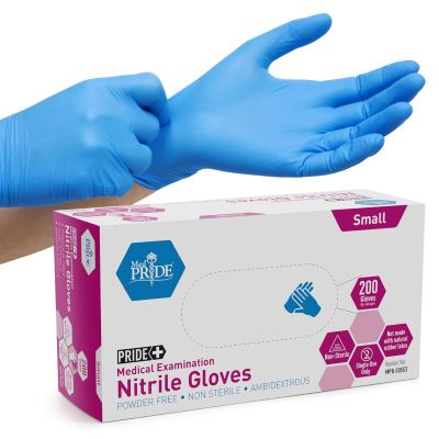 MedPride Blue Nitrile Gloves, 200/Bx - ShiledLine