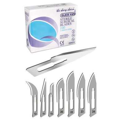 GLASSVAN Carbon Steel Blades, 100/Bx  - Myco Medical