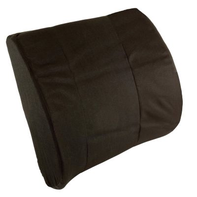 Lumbar Seat Back Cushion with Strap, Black - Compass Health
