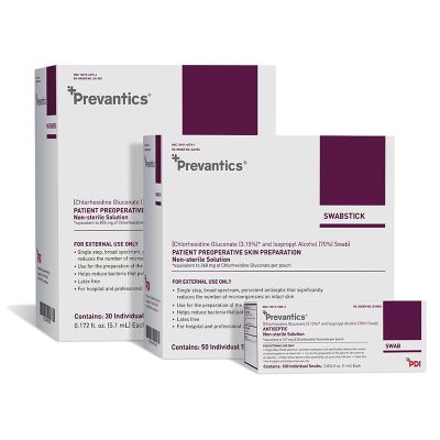 PREVANTICS™ Swab (prep pad), 3.125" x 1.125", 100/bx - PDI 