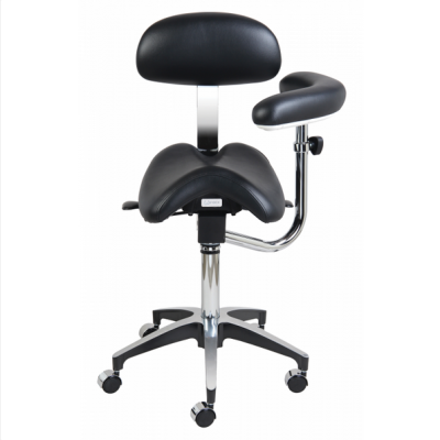 Rimostool Sleek Saddle Assistant Stool Wide Back Rest 