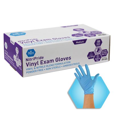 NitriPride Nitrile / Vinyl Exam Gloves – ShieldLine 