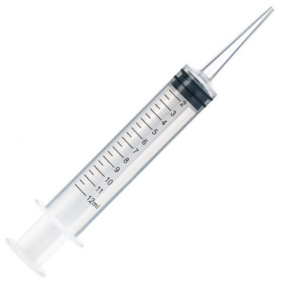 Transfer Syringe, 12cc (12mL), Printed Graduations, Straight Tip - Globe Scientific