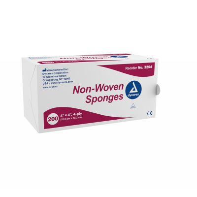 Non-Woven Sponge 4" x 4", 200/Pkg - Dynarex 