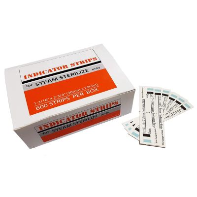 Indicator Strips, 1 3/16” x 2 ¾”, Steam Sterilization, 600/Bx - AmeriCan Goods 