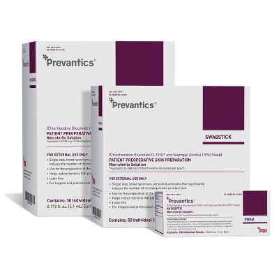 PREVANTICS™ Swab (prep pad), 3.125" x 1.125", 100/bx - PDI