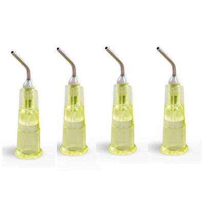 Pre-Bent Needle 20 Ga, Flow Sealant Tips, Yellow, 100/Pkg 